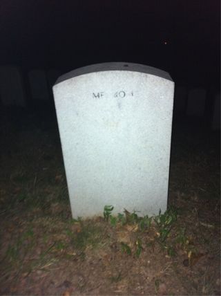 Headstone Back of Wesley Mercer. Arlington National Cemetery.