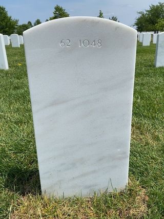 Headstone Back of Michelle Beth Gattey. Arlington National Cemetery.