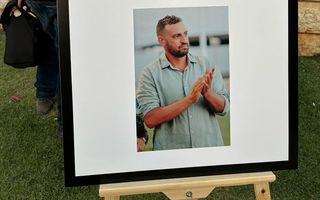 Poster created by Sgt. Major (Res) Omri Michaeli’s family, soliciting memories from attendees at his October 11, 2023 funeral in Nes Ziona. (ToI)