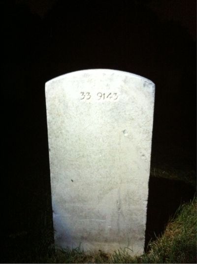 Headstone Back of Anthony Masakowski. Arlington National Cemetery.