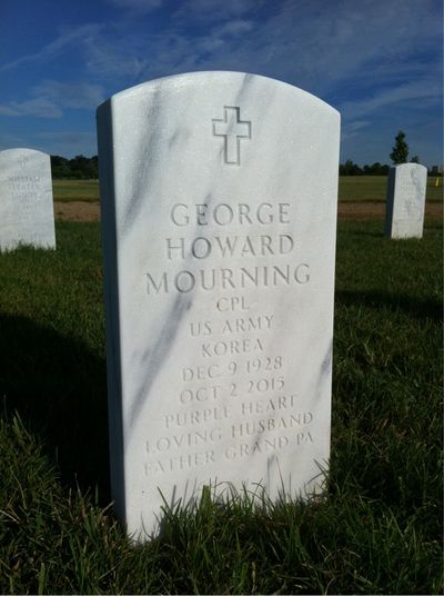 Elizabeth Mourning — Headstone Front