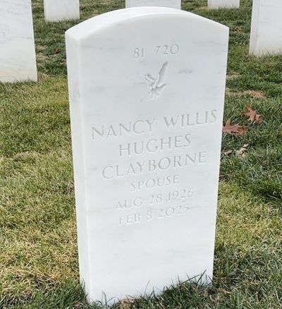 Headstone Back of John Clayborne. Arlington National Cemetery.