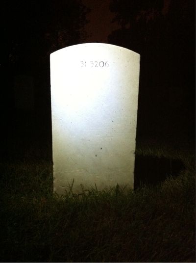 Headstone Back of John Clarke. Arlington National Cemetery.
