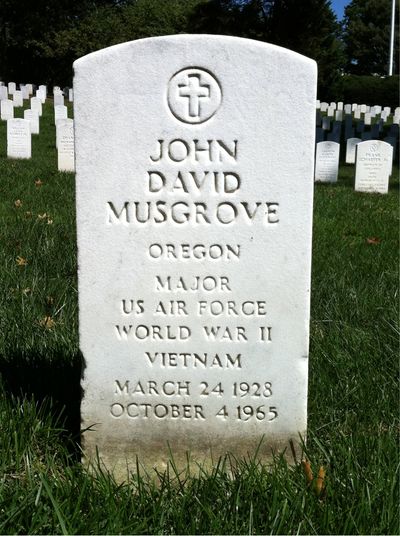 John Musgrove — Headstone Front