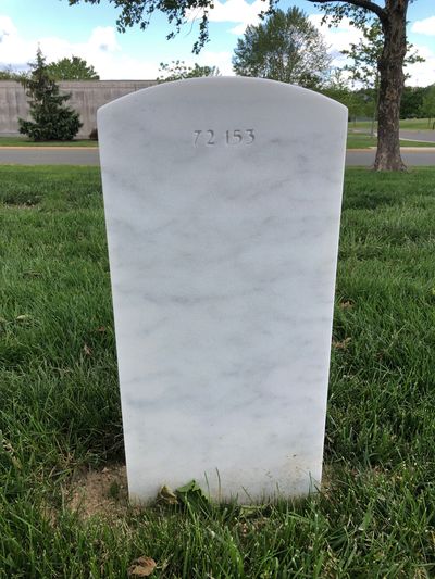 Headstone Back of Karl Degenhardt. Arlington National Cemetery.