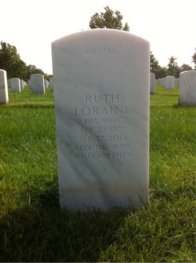 Headstone Back of Ralph O Smith. Arlington National Cemetery.