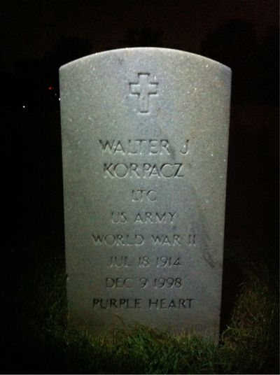 Headstone Front of Helen Korpacz. Arlington National Cemetery.