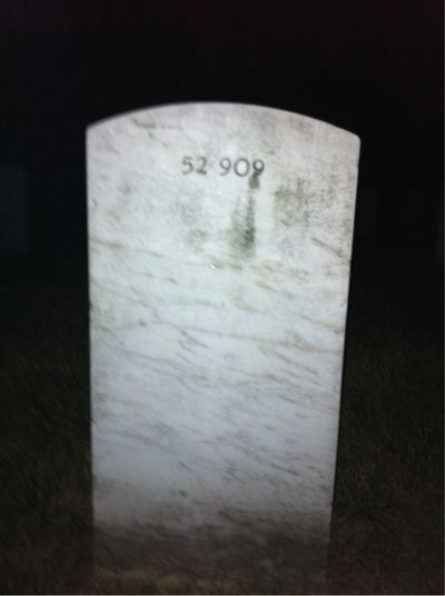 Headstone Back of Leighton Hughes. Arlington National Cemetery.