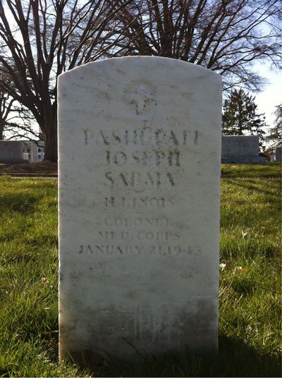 Headstone Front of Pashupati Sarma. Arlington National Cemetery.