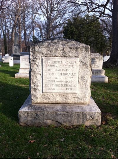 Headstone Front of Rufus Ingalls. Arlington National Cemetery.