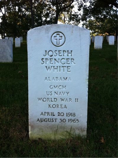 Headstone Front of Joseph White. Arlington National Cemetery.