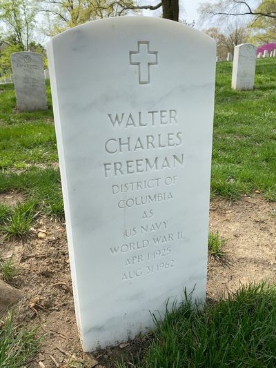 Headstone Front of Jacqueline Freeman. Arlington National Cemetery.
