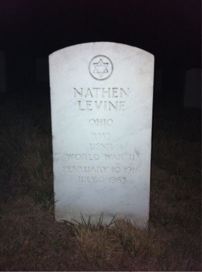 Headstone Front of Nathan Levine. Arlington National Cemetery.