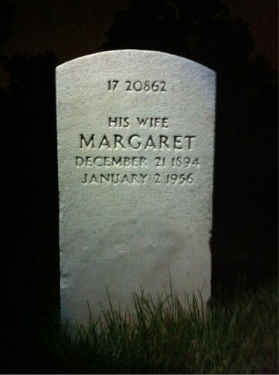 Headstone Back of Leo W. Karl Busch. Arlington National Cemetery.