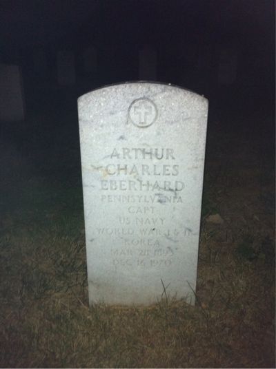 Headstone Front of Anna Eberhard. Arlington National Cemetery.