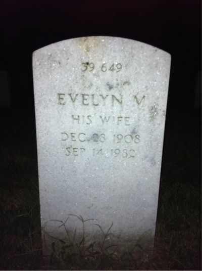 Headstone Back of Evelyn Post. Arlington National Cemetery.