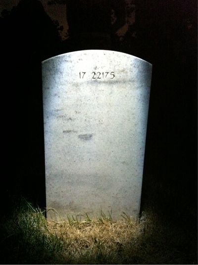 Headstone Back of Milo John Kennedy. Arlington National Cemetery.