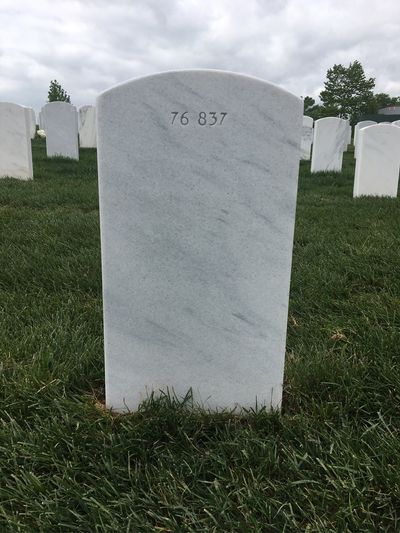 Headstone Back of Bobby Charles Wells. Arlington National Cemetery.