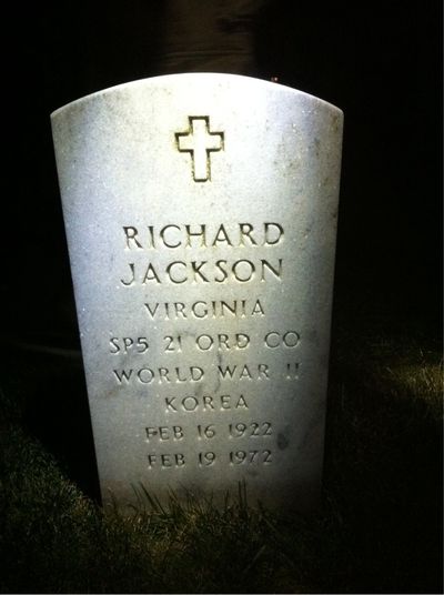 Headstone Front of Mabel Jackson. Arlington National Cemetery.
