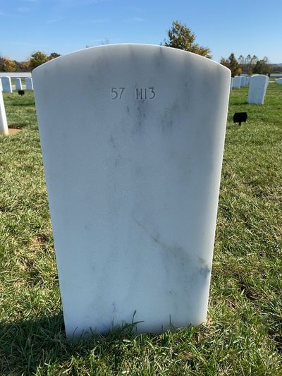 Headstone Back of Robert Arthur Falconi. Arlington National Cemetery.