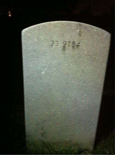Headstone Back of Noah Christensen. Arlington National Cemetery.