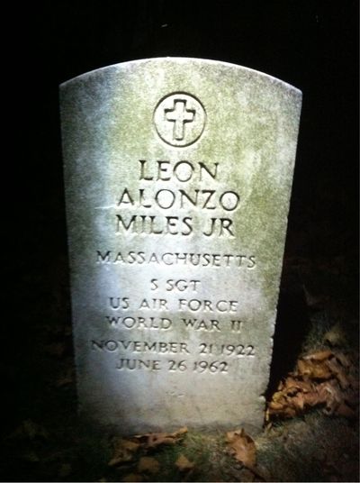 Headstone Front of Leon Miles. Arlington National Cemetery.