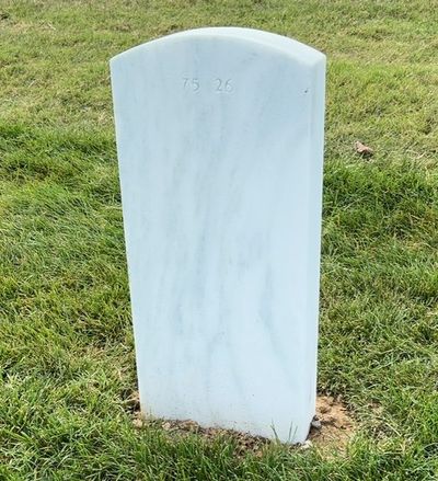 Headstone Back of Ronald Harold Wise. Arlington National Cemetery.