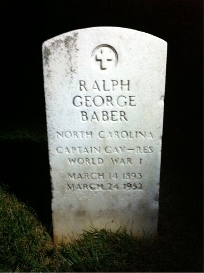 Ralph Baber — Headstone Front