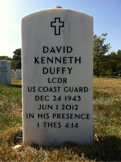 Headstone Front of David Kenneth Duffy. Arlington National Cemetery.