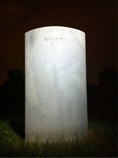 Headstone Back of Carl Theodore Nelson. Arlington National Cemetery.