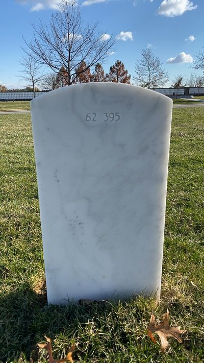 Headstone Back of Lloyd Odom. Arlington National Cemetery.