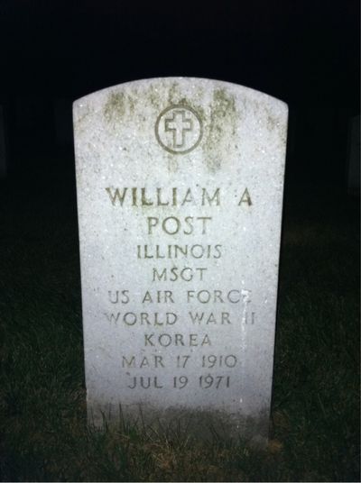 Headstone Front of Evelyn Post. Arlington National Cemetery.
