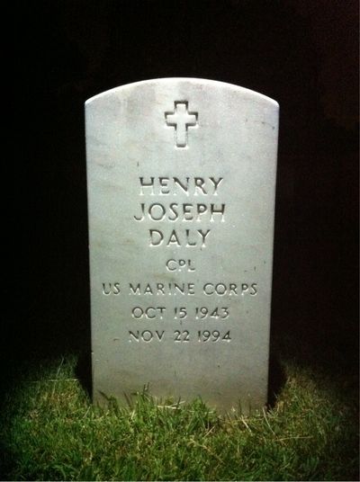 Headstone Front of Henry Joseph "Hank" Daly. Arlington National Cemetery.