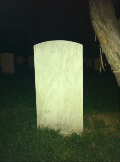 Headstone Back of Louise Carter. Arlington National Cemetery.
