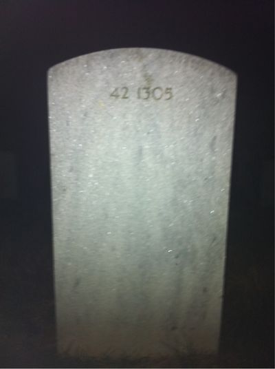 Headstone Back of William S Goodwin. Arlington National Cemetery.
