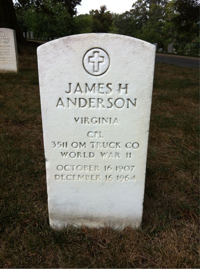 James Anderson — Headstone Front