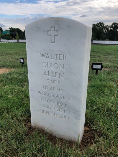 Walter Allen — Headstone Front