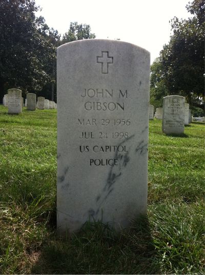 Headstone Front of John Michael Gibson. Arlington National Cemetery.