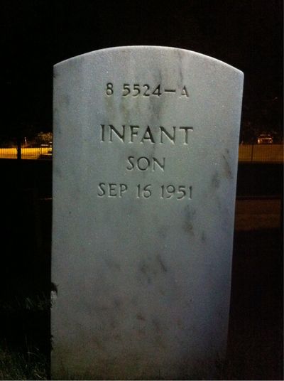 Headstone Back of Arthur B Russin-Nash. Arlington National Cemetery.