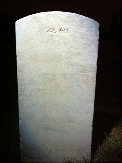 Headstone Back of Arthur J. Chorovich. Arlington National Cemetery.