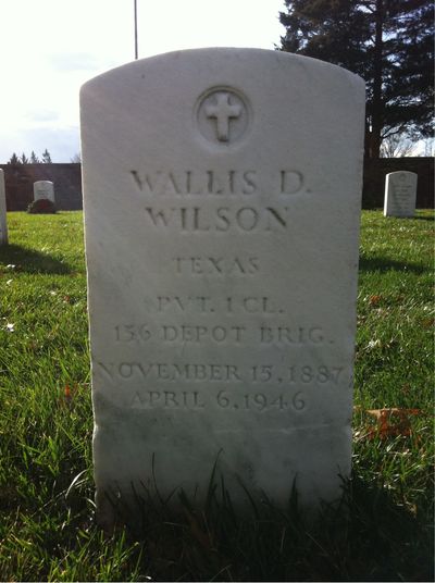 Headstone Front of Wallis Wilson. Arlington National Cemetery.