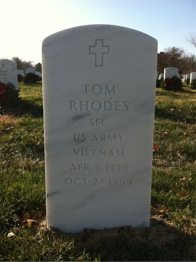 Headstone Front of Hazel Rhodes. Arlington National Cemetery.