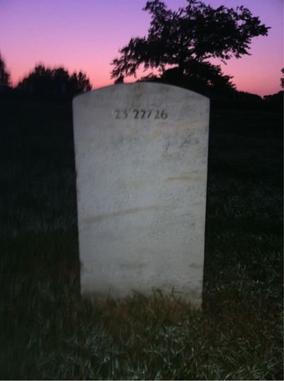 Headstone Back of Arthur L Jackson. Arlington National Cemetery.