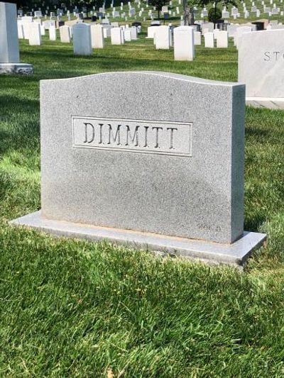 Headstone Back of Barbara Palmer. Arlington National Cemetery.
