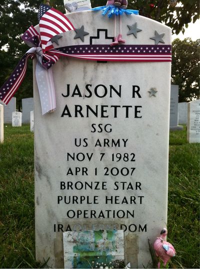 Jason Arnette — Headstone Front