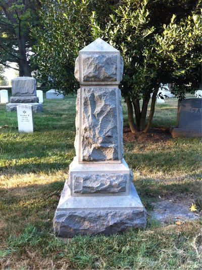 Headstone Back of John Edwards. Arlington National Cemetery.