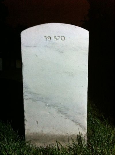 Headstone Back of Leo Hooper. Arlington National Cemetery.