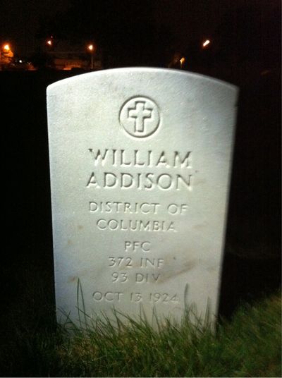 William Addison — Headstone Front