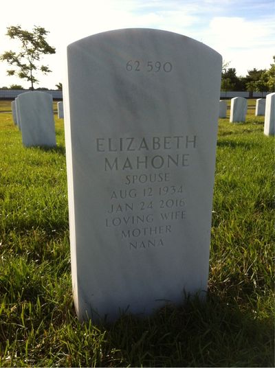 Elizabeth Mourning — Headstone Back
