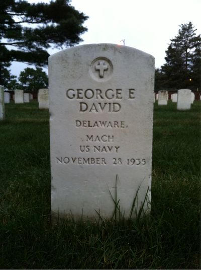 Headstone Front of Lillian David. Arlington National Cemetery.